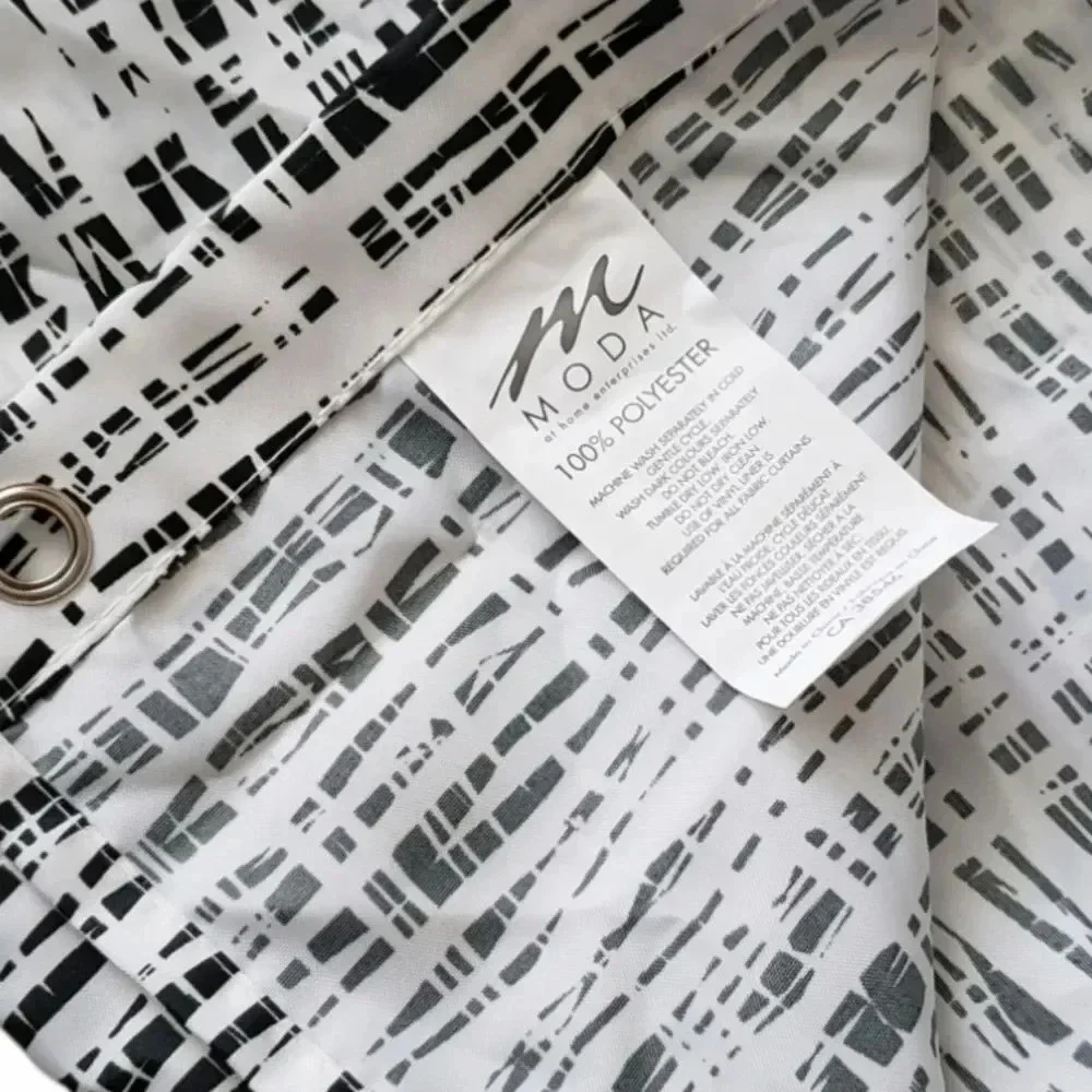 Moda at Home Black White Shower Curtain